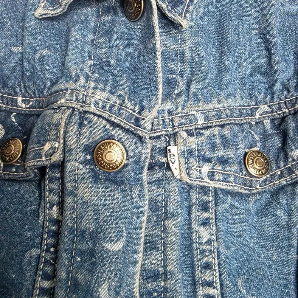 Vintage Levi's Girls Blue and Navy Jacket crescent print